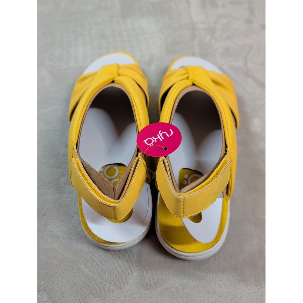 Ryka Womens Yellow Fabric Bow Slingback Sport Sandals NIB - Picture 4 of 10